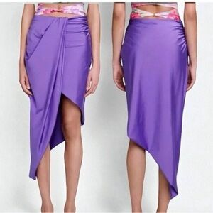 Maje Asymmetrical Purple Skirt